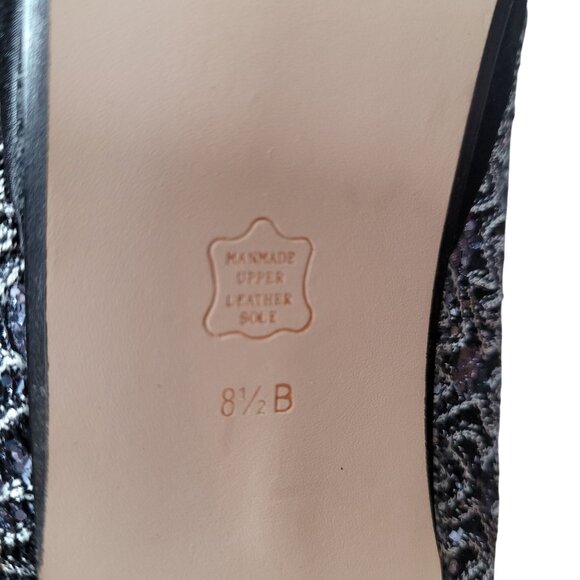 Caparros Black & Silver Glitter Peep-Toe Heels Mercury Glitz - Picture 8 of 11